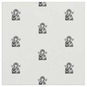 Our Lady of Rosary pattern fabric