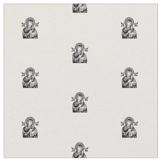 Our Lady of Rosary pattern fabric