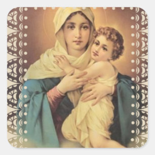 Our Lady of Schoenstatt Virgin Mary Jesus Square Sticker