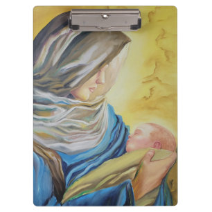 Our Lady of Silence holding baby Jesus Clipboard