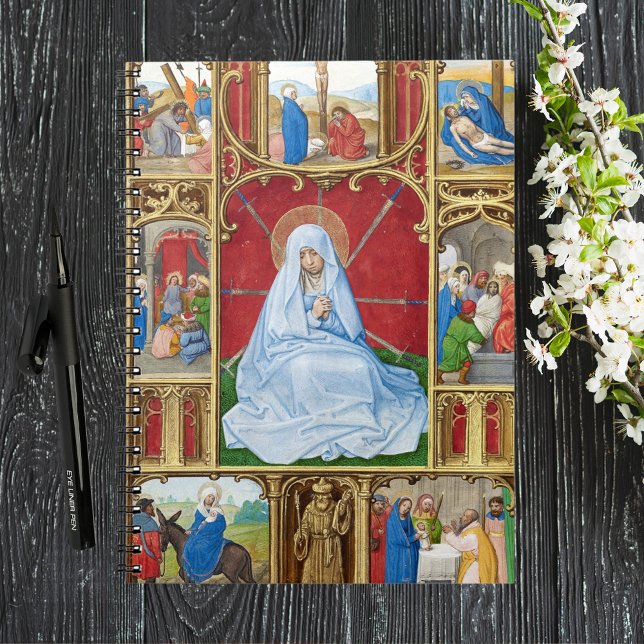 Our Lady of Sorrows Easter Lent Religious Medieval Notebook (Our Lady of Seven Sorrows Religious Christian Catholic Easter Lent Religious Medieval Notebook)