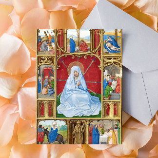 Our Lady of Sorrows Easter Lent Religious Medieval Postcard