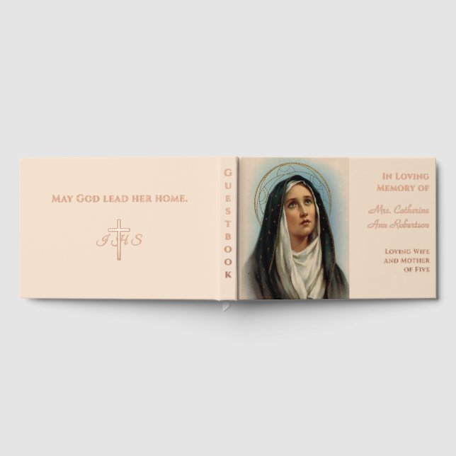 Our Lady of Sorrows Photo Funeral Guest Book (Full)