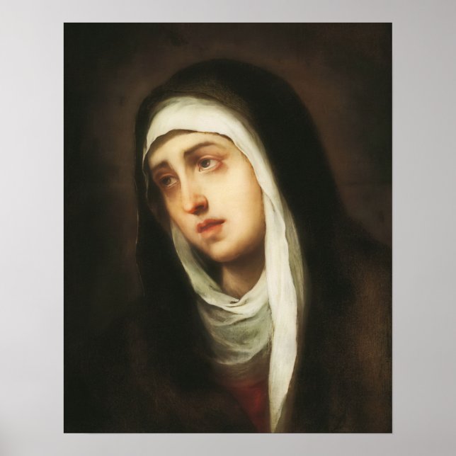 Our Lady of Sorrows Virgin Mary Dolorosa Poster (Front)