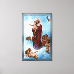 Our Lady of the Angels by William Bouguereau Canvas Print