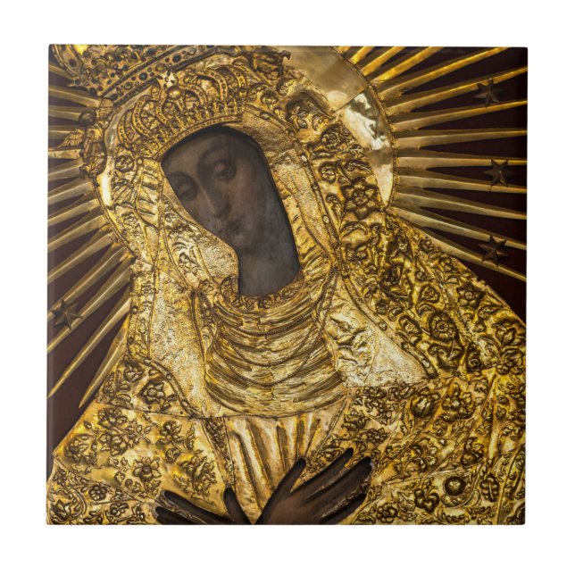 Our Lady of the Gate of Dawn Lithuania Tile (Front)