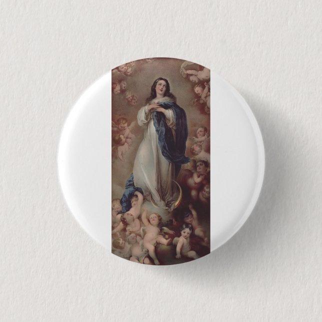 Our Lady of the Immaculate Conception 1 Inch Round Button (Front)