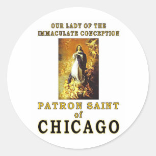 OUR LADY of the IMMACULATE CONCEPTION Classic Round Sticker