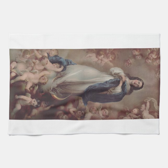 Our Lady of the Immaculate Conception Kitchen Towel (Horizontal)