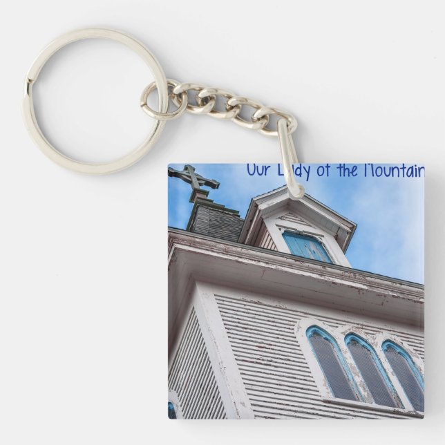 Our Lady of the Mountain Acrylic Keychain (Front)