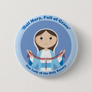 Our Lady of the Rosary 2 Inch Round Button