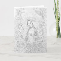 Our Lady of the Rosary, Drawing,