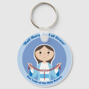 Our Lady of the Rosary Keychain