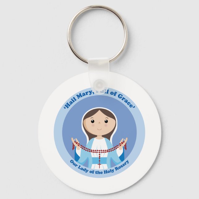 Our Lady of the Rosary Keychain (Front)