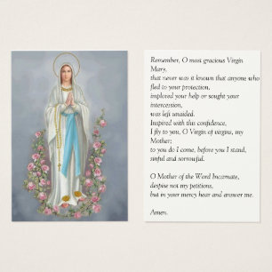 Our Lady of the Rosary Lourdes Memorare Prayer