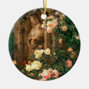Our Lady of the Roses - Madonna with child Ceramic Ornament