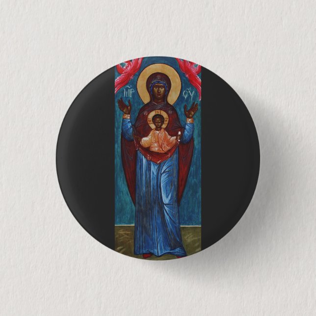 Our Lady of the Sign 1 Inch Round Button (Front)