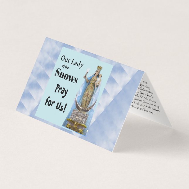  Our Lady of the Snows Prayer Card (Front)