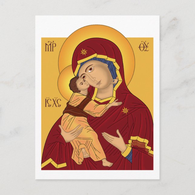 Our Lady of the Vladimir Postcard (Front)