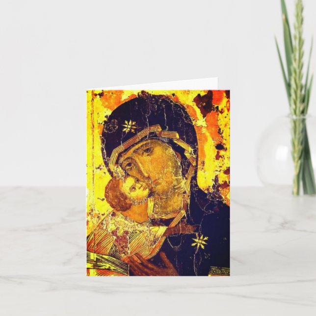 Our Lady of Vladimir Note Card (Front)