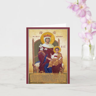 Our Lady Of Walsingham With Prayer Card