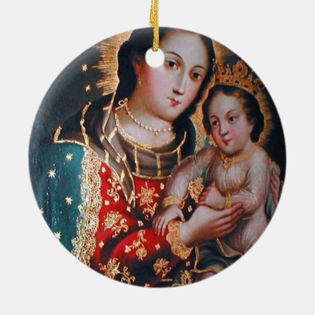 OUR LADY REFUGE OF SINNERS CERAMIC ORNAMENT (Back)
