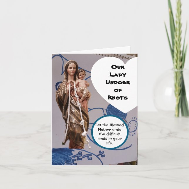 Our Lady Undoer of knots Greeting Card (Front)