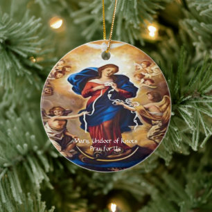 Our Lady Undoer of Knots Prayer Ceramic Ornament