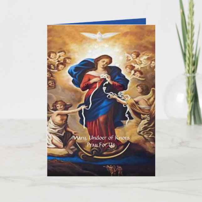 Our Lady Undoer of Knots Prayer Holiday Card (Front)