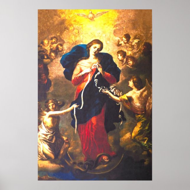 Our Lady Undoer of Knots Virgin Mary Angels Poster (Front)