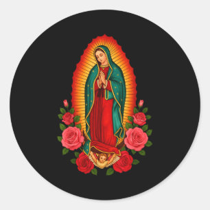 Our Lady Virgen De Guadalupe Saint Virgin Mary - C Classic Round Sticker