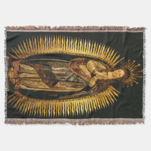 Our Lady Virgin Mary 17th Century Art Blanket