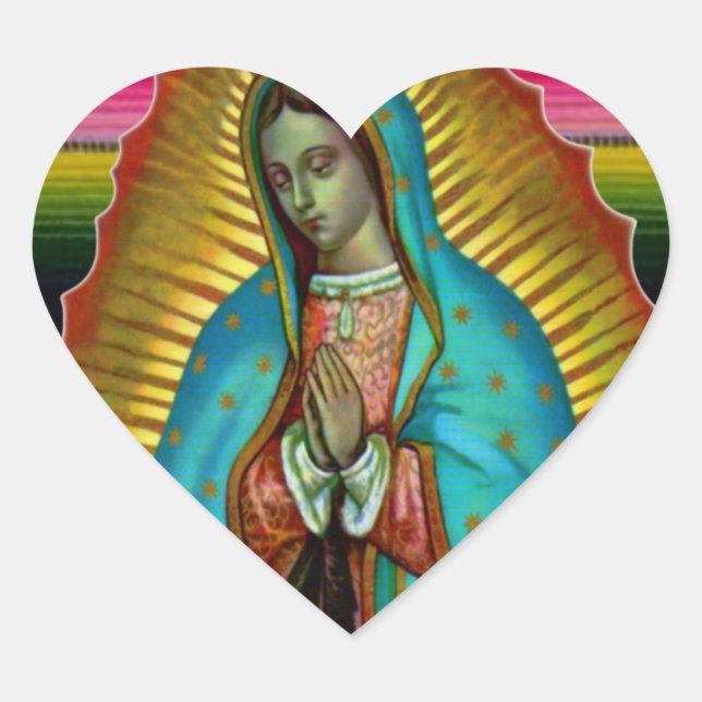 Our Lady Virgin Mary of Guadalupe Zarape Stickers (Front)