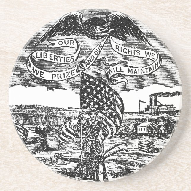 Our Liberties We Prize, Rights We Maintain Coaster (Front)