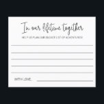 Our Lifetime Together Adventure Advice Wedding<br><div class="desc">These charming adventure bucket list paper sheets will be a perfect alternative to a traditional wedding guest book. You'll have all your guests talking about the best ideas for you to visit or do in your life together as a married couple!</div>