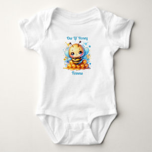 Our Lil' Honey Honey bee themed Personalized Baby Bodysuit