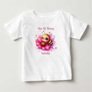 Our Lil' Honey Honey bee themed Personalized Baby T-Shirt