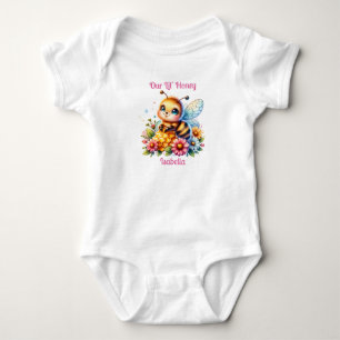 Our Lil' Honey   Honeybee themed Personalized Baby Bodysuit