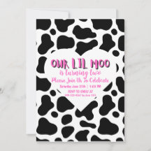 Our Lil Moo Girl Is Turning Two Birthday Card