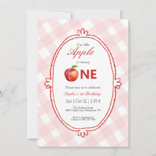 Our Little Apple First Birthday Invitation