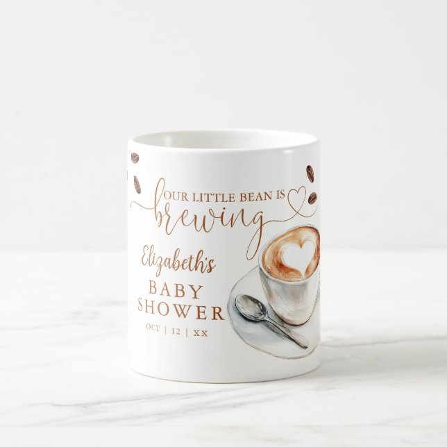 Our Little Bean Is Brewing Coffee Baby Shower Mug (Center)