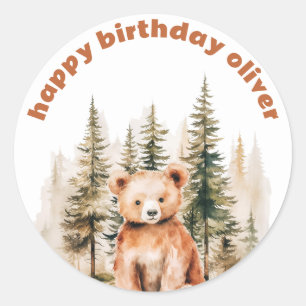 Our Little Bear Birthday Sticker