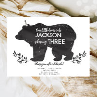 Our Little Bear Cub Woodland Forest Boy Birthday