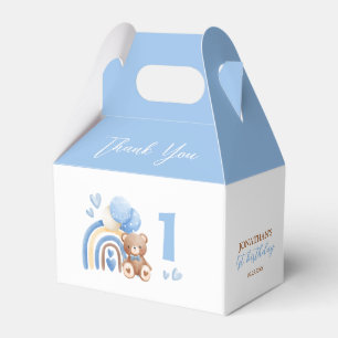 Our Little Bear Rainbow Balloon Birthday Favor Box