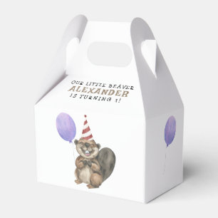 Our Little Beaver Birthday Party Favor Box