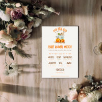Our Little Boo Baby Shower Baby Animal Match Game