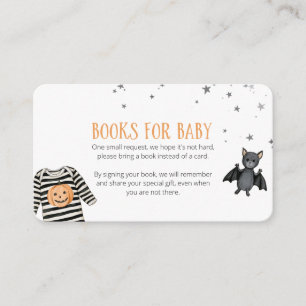 Our Little Boo Books for Baby Shower Enclosure Card