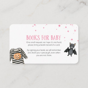 Our Little Boo Books for Baby Shower Enclosure Card