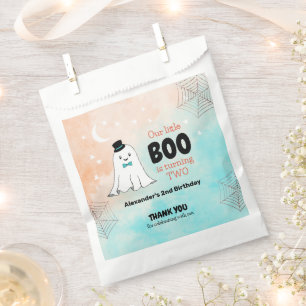 Our Little Boo Cute Ghost With Hat 2nd Birthday Favour Bag