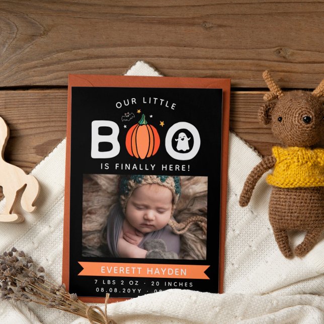 Our Little Boo Finally Here Halloween Baby Announcement (Creator Uploaded)